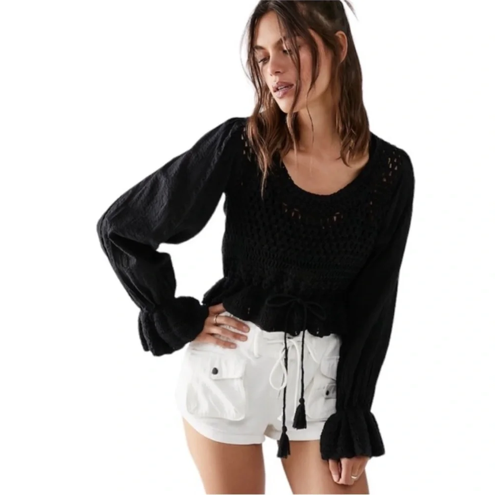 FREE PEOPLE Megan Crochet Top